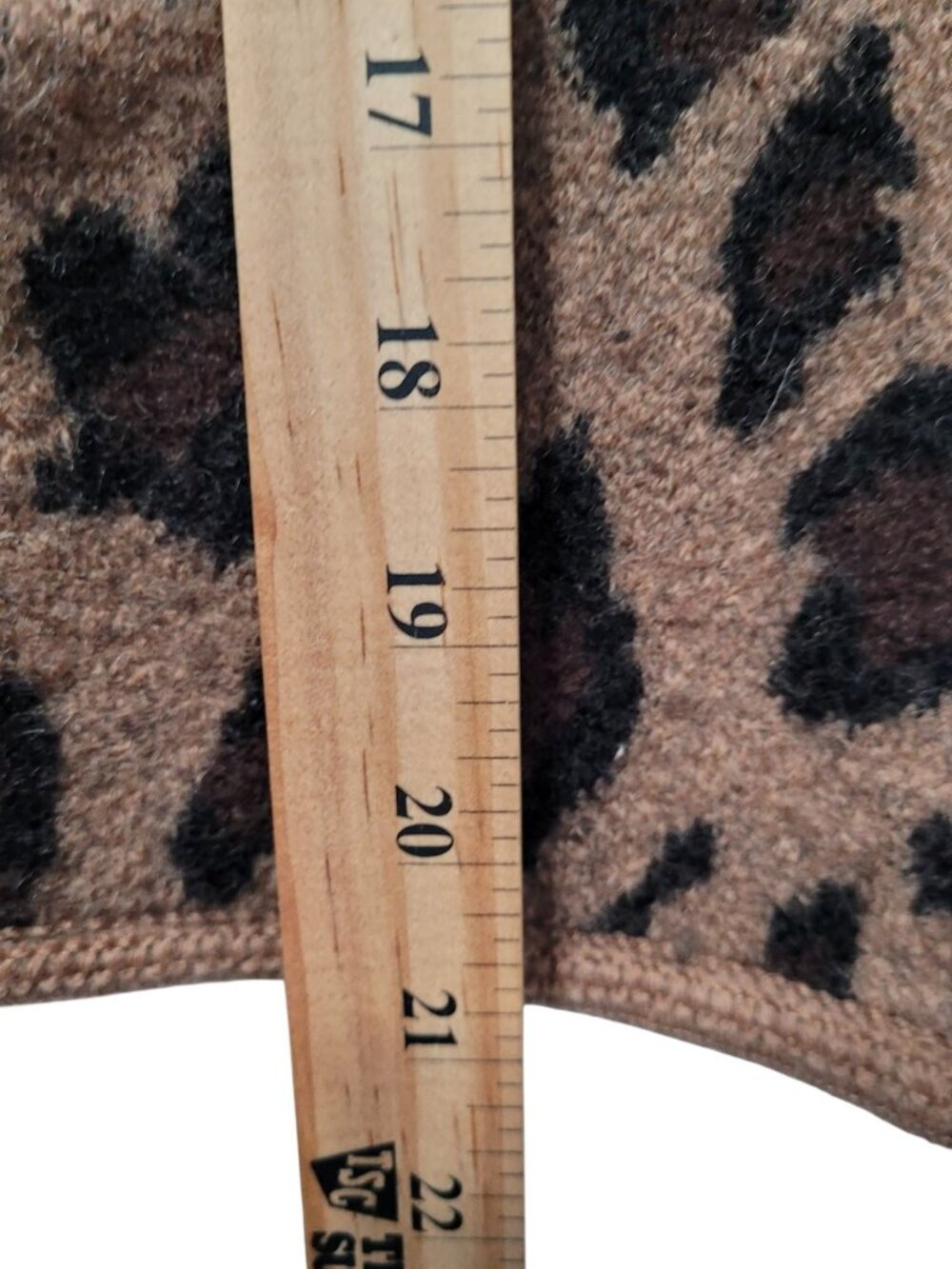 Vintage Lisa International Jacket M Boiled Wool Animal Print Full Zip Pockets - Picture 5 of 11